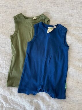 Parade Organic Cotton Tank Romper Set of 2, 12-18 months